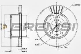 BREMSI CD6325V - DISCOS DE FRENO DEL. DIA.282 VENT. BMW 635