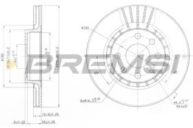 BREMSI CD6328V - DISCOS DE FRENO DEL. DIA.256 VENT. OPEL CORSA