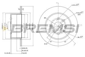 BREMSI CD6329S - DISCOS DE FRENO TRAS. DIA.270 SOLID OPEL CALIBRA