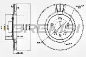 BREMSI CD6332V - DISCOS DE FRENO DEL. DIA.280 VENT. VW GOLF