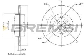 VILLAR CD6346S - DISCOS DE FRENO DEL. DIA.243 SOLID TOYOTA TERCE