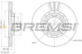 BREMSI CD6349V - DISCOS DE FRENO DEL. DIA.255 VENT. MITSUB L200