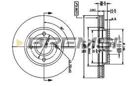 BREMSI CD6364V - DISCOS DE FRENO DEL. DIA.260 VENT. FORD MONDEO