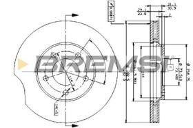 BREMSI CD6366V - DISCOS DE FRENO DEL. DIA.282 VENT. CHRYSLER VOY