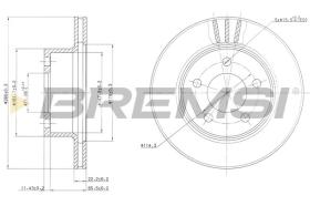 BREMSI CD6367V - DISCOS DE FRENO DEL. DIA.280 VENT. JEEP CHEROKE