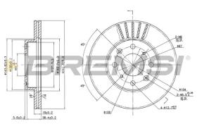 BREMSI CD6377V - DISCOS DE FRENO DEL. DIA.242 VENT. HONDA CIVIC