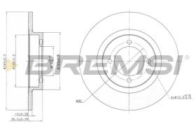 BREMSI CD6378S - DISCOS DE FRENO DEL. DIA.245 SOLID NISSAN DATSU