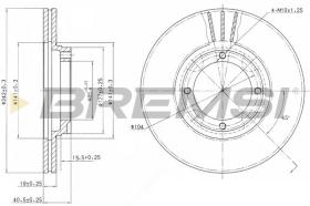 BREMSI CD6389V - DISCOS DE FRENO DEL. DIA.242 VENT. HYUNDAI ACCE