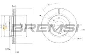 BREMSI CD6391V - DISCOS DE FRENO DEL. DIA.266 VENT. MITSUB GALAN