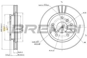 BREMSI CD6395V - DISCOS DE FRENO DEL. DIA.264 VENT. MAZDA 626