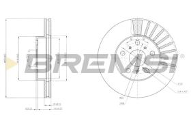 BREMSI CD6403V - DISCOS DE FRENO DEL. DIA.255 VENT. TOYOTA CARIN