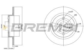 BREMSI CD6404S - DISCOS DE FRENO DEL. DIA.234 SOLID TOYOTA CARIN