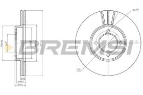 BREMSI CD6414V - DISCOS DE FRENO DEL. DIA.234 VENT. TOYOTA COROL