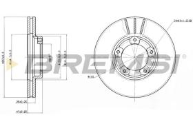 BREMSI CD6416V - DISCOS DE FRENO DEL. DIA.257 VENT. TOYOTA HIACE