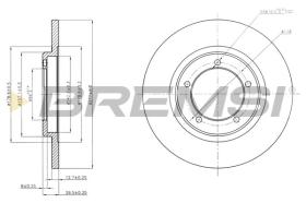 BREMSI CD6419S - DISCOS DE FRENO DEL. DIA.211 SOLID DAIHATSU FER