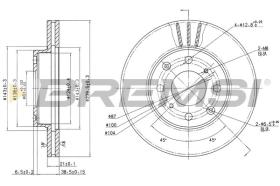 BREMSI CD6447V - DISCOS DE FRENO DEL. DIA.240 VENT. HONDA CIVIC