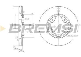 BREMSI CD6450V - DISCOS DE FRENO DEL. DIA.259 VENT. HONDA CIVIC