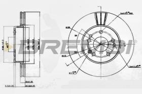 BREMSI CD6457V - DISCOS DE FRENO DEL. DIA.295 VENT. MERCED E 280