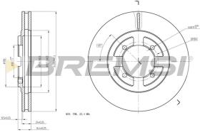 BREMSI CD6472V - DISCOS DE FRENO DEL. DIA.266 VENT. MITSUB COLT