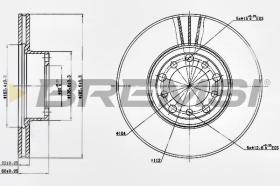 BREMSI CD6476V - DISCOS DE FRENO DEL. DIA.286 VENT. JEEP GR CHER