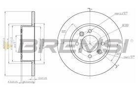 BREMSI CD6478S - DISCOS DE FRENO TRAS. DIA.254 SOLID RENAULT 18