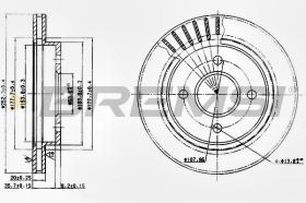 TRW CD6479V - DISCOS DE FRENO TRAS. DIA.253 VENT. FORD COUGAR