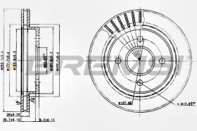 BREMSI CD6479V - DISCOS DE FRENO TRAS. DIA.253 VENT. FORD COUGAR