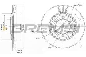 BREMSI CD6482V - DISCOS DE FRENO DEL. DIA.257 VENT. HYUNDAI ELAN