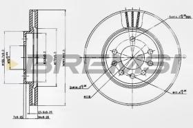 BREMSI CD6491V - DISCOS DE FRENO DEL. DIA.284 VENT. OPEL CALIBRA