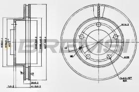 BREMSI CD6496V - DISCOS DE FRENO DEL. DIA.258 VENT. MAZDA 626