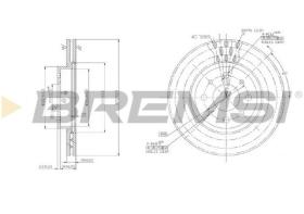 BREMSI CD6521V - DISCOS DE FRENO DEL. DIA.257 VENT. FIAT DOBLO