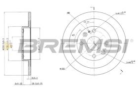 BREMSI CD6523S - DISCOS DE FRENO TRAS. DIA.250 SOLID FIAT SIENA