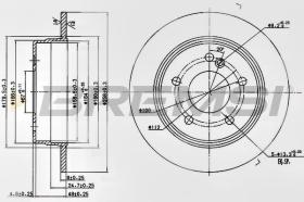 BREMSI CD6539S - DISCOS DE FRENO TRAS. DIA.258 SOLID FIAT DOBLO