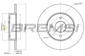 BREMSI CD6546S - DISCOS DE FRENO TRAS. DIA.290 SOLID NISSAN 280 ZX