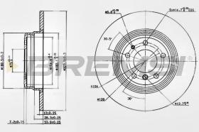 BREMSI CD6553S - DISCOS DE FRENO TRAS. DIA.324 SOLID BMW 730