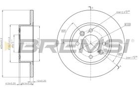 BREMSI CD6557S - DISCOS DE FRENO TRAS. DIA.254 SOLID RENAULT 18