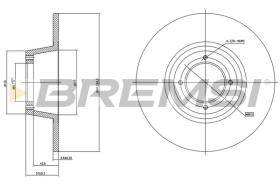 BREMSI CD6559S - DISCOS DE FRENO DEL. DIA.241 SOLID TRIUMPH TR 7