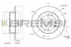 BREMSI CD6565S - DISCOS DE FRENO TRAS. DIA.260 SOLID HONDA ACCORD