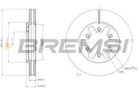 BREMSI CD6601V - DISCOS DE FRENO DEL. DIA.260 VENT. NISSAN NP300