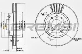 BREMSI CD6605V - DISCOS DE FRENO DEL. DIA.280 VENT. VOLVO 940