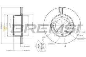 BREMSI CD6616V - DISCOS DE FRENO DEL. DIA.282 VENT. PORSCHE 944