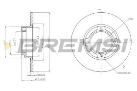 BREMSI CD6636S - DISCOS DE FRENO TRAS. DIA.226 SOLID SUBARU LEONE