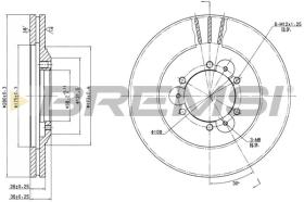 VILLAR CD6694V - DISCOS DE FRENO DEL. DIA.280 VENT. ISUZU TROOPE