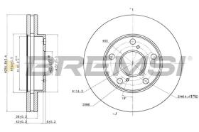 BREMSI CD6702V - DISCOS DE FRENO DEL. DIA.255 VENT. TOYOTA CAMRY