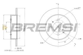 TRW CD6717S - DISCOS DE FRENO TRAS. DIA.258 SOLID NISSAN ALMERA