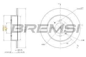 BREMSI CD6717S - DISCOS DE FRENO TRAS. DIA.258 SOLID NISSAN ALMERA