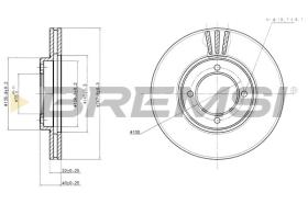 BREMSI CD6775V - DISCOS DE FRENO DEL. DIA.243 VENT. TOYOTA COROL