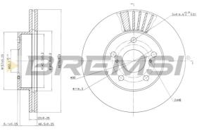 BREMSI CD6777V - DISCOS DE FRENO DEL. DIA.279 VENT. TOYOTA PREVI