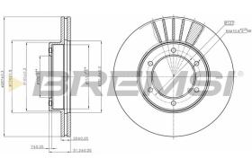 BREMSI CD6800V - DISCOS DE FRENO DEL. DIA.287 VENT. TOYOTA HIACE