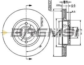 BREMSI CD6801V - DISCOS DE FRENO DEL. DIA.278 VENT. FORD MONDEO